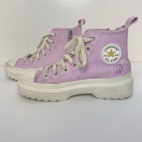 Converse Chuck Taylor All Star Lugged Lift Viola Lilla Platform Fiori Gioventù 4