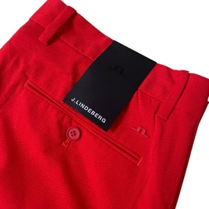 J Lindeberg Men's Vent Golf Pants Fiery Red Size 34x34 $155 - Imagen 1 de 8