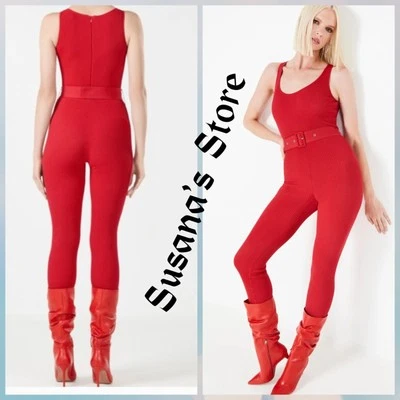 NUEVO CON ETIQUETAS MONO BODYCON CINTURÓN ACANALADO RUBICONDO TALLA XXS MAXAZRIA BCBG Foto 1 de 4