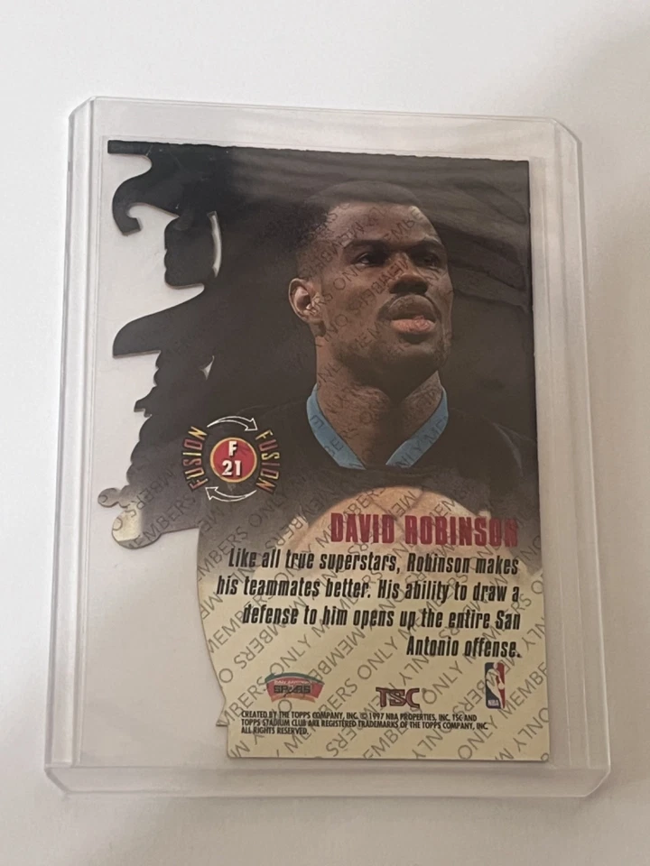 1996-97 Topps Stadium Club - Fusion Die-Cut David Robinson #F 21 Members Only - Image 1 of 1