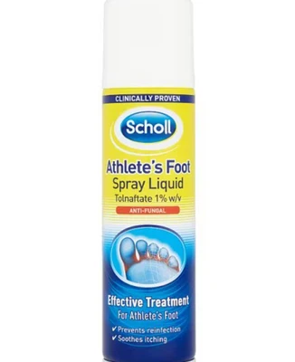 Scholl Athlete's Foot Anti-Fungal Spray Liquid Prevents Reinfection 150ml