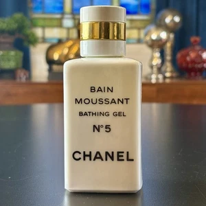 Chanel vintage n. 5 gel da bagno moussant 6 oz bottiglia completa SIGILLATO vetro latte - Foto 1 di 6