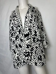 JONES NEW YORK GIACCA/BLAZER APERTO DAVANTI TAGLIA 18W bianco e nero - Foto 1 di 4