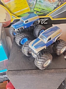 A Pair Of Monster Jam Grave Digger 3" MONSTER TRUCK RARE Condition - Picture 1 of 11