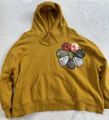 迪士尼公园二手状况完好小鹿斑比连帽套衫运动衫棉花黄色女式2X — 第 1/4 张图片