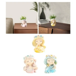 Fairy Head Plant Pot Portable Decor Ornament for Countertop Terrace Tabletop - Picture 1 of 18
