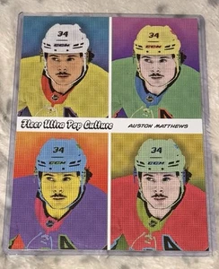 Auston Matthews 5x7 POP CULTURE 2021-22 Fleer Ultra NHL Hockey PCA-8 ACHIEVEMENT - Picture 1 of 2