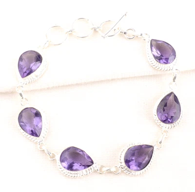 Iolith Quarz Edelstein 925 Sterlingsilber ethnische Handarbeit Schmuck Armban... - Bild 1 von 4