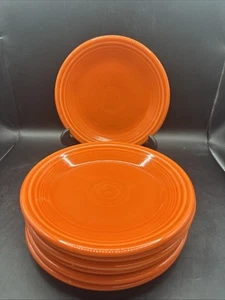 FIESTA Juego de 6 PLATOS DE ALMUERZO Amapola Naranja 9” Fiestaware - Imagen 1 de 7