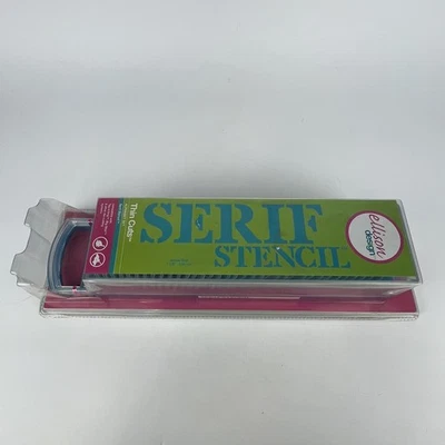 Ellison Design Serif Stencil Thin Cuts Alphabet & Number Die Set – New Sealed - Image 1 of 2