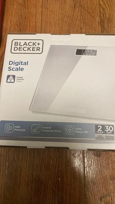 Black&Decker  Tempered Glass Auto Power Off Digital Scale 375lbs Capacity  - Image 1 of 2