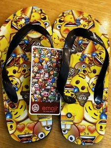 Gertex Emoji Boys Girls Flip Flops Thong Sandals Size 3-4 M NWT Fun Gift movie - Picture 1 of 3