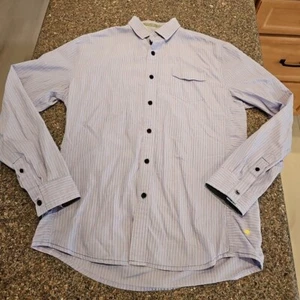 Descendant Of Thieves Shirt Mens M Limited Edition Lavender Stripes Long Sleeve - Picture 1 of 17