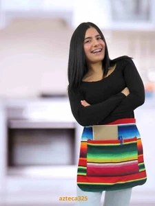 Unisex Kellner Mexikanisches Restaurant Taille Serape Schürze - Bild 1 von 33
