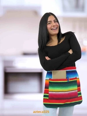 Delantal Serape Unisex Wait Staff Restaurante Mexicano Cintura Foto 1 de 4