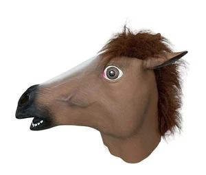 Pferdekopf Deluxe Neuheit Maske gruselig Halloween Kostüm Theater - Bild 1 von 5