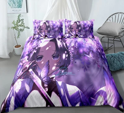 Demon Slayer Single Double Queen King Super King Bed Quilt Doona Duvet Cover Set - Image 1 of 4
