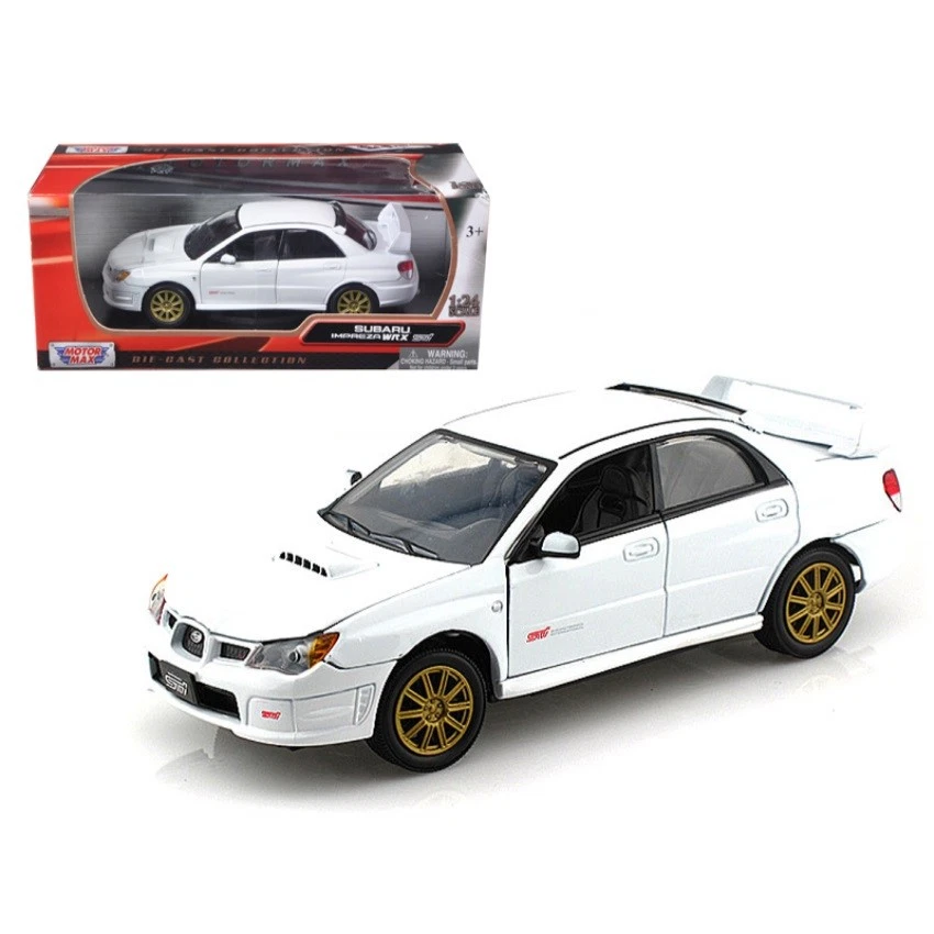 Subaru Impreza WRX STI White 1/24 Diecast Model by MOTORMAX 73330