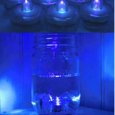 10 Pack LED Submersible Waterproof Wedding party Floral Decoration Tea Lights  - Image 1 of 4