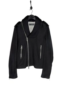 Dsquared2 Black Shawl Collar Wool Biker Jacket - Sz 50 IT - M - Picture 1 of 11