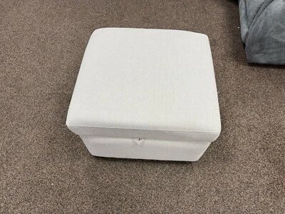 DFS CAYDANCE LIGHT GREY STORARGE FOOTSTOOL IN FABRIC RRP £299.99 - Image 1 of 4