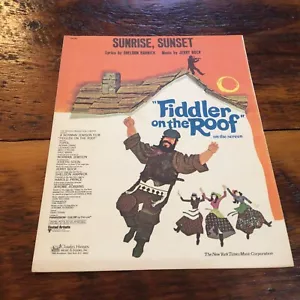 1964 Sunrise Sunset Fiddler on the Roof Sheet Music Jerry Bock Vintage Free Ship - Picture 1 of 5