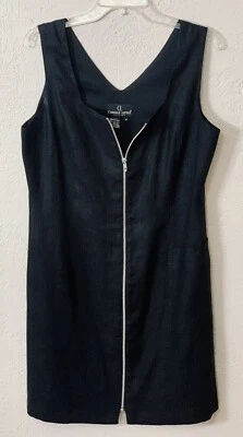 Vestido Vaina Vintage Carole Little Lino Completamente Forrado Con Cremallera Frontal Talla 14 Foto 1 de 4