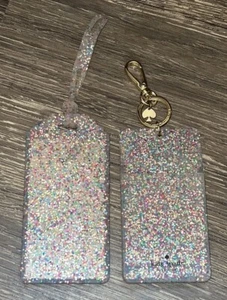 Kate Spade Glitter Badge Holder & Luggage Tag - Picture 1 of 8