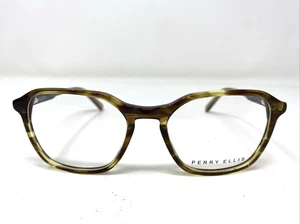 Marco de gafas Perry Ellis PE 431-3 52-18-140 cuerno marrón de plástico borde completo Y337 - Imagen 1 de 8