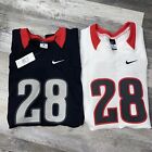 Nike Football Jersey #28 Lot Of 2 Men’s Size Large Black/White/Red/Gray