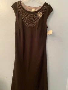 Emma James Women's Black Sz 14 Embellished Floral Sleeveless Cocktail Dress NWT - Picture 1 of 10