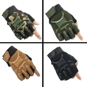Guantes tácticos sin dedos para bicicleta para niños guantes antideslizantes medio dedo militay - Imagen 1 de 16