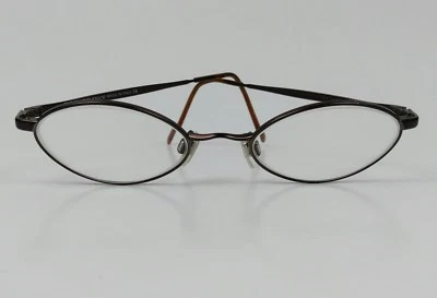 Marco de gafas Emporio Armani 147 1149 borde completo ovalado marrón metal 46 18 130 mm Foto 1 de 4