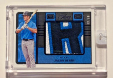 2023 Panini Three & Two Baseball #JS-JB JACOB BERRY RC Letter Jersey Patch 06/10