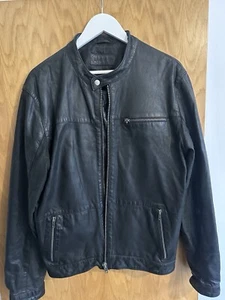 Mens Leather Biker Jacket - Picture 1 of 4