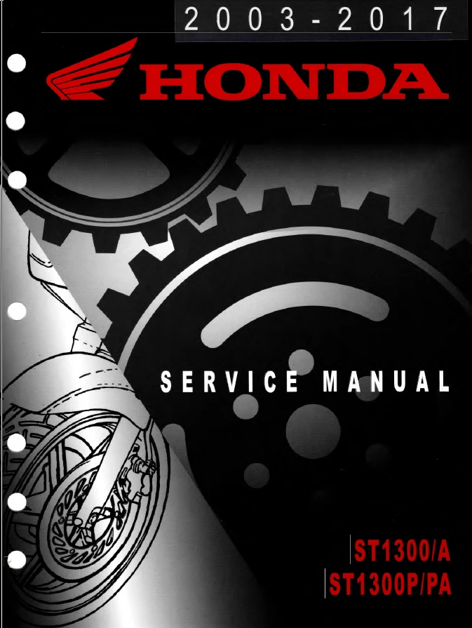 2003-2017 Honda ST1300 P/A ST1300A Service Manual Abs and Non-abs Models - Image 1 of 4
