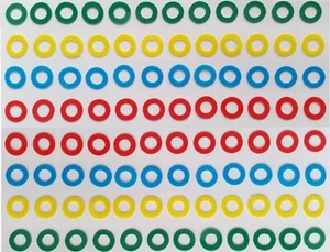 80 X Polystyrene Washers 0.02" -0.5mm thick , All Purpose, all Sizes, - Bild 1 von 1