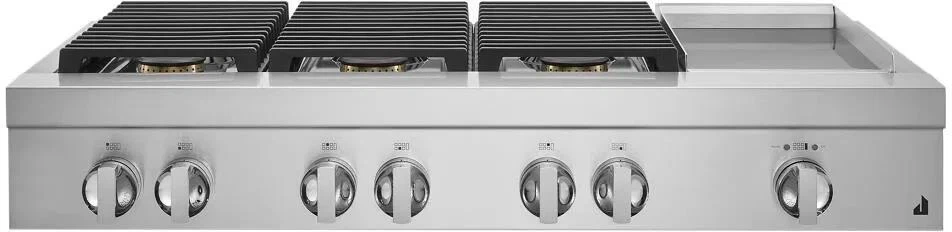 JennAir NOIR 48 Inch Wide 6 Burner Gas Rangetop with GriddleModel JGCP548HM