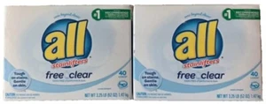 2x Detergente para Lavandería en Polvo Todo Libre y Transparente Piel Sensible 52 Onzas 40 Cargas - Imagen 1 de 1
