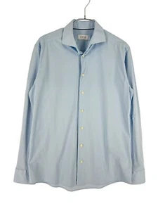 ETON Slim Solid Blue Shirt Casual Formal Men Size M (41 - 16) - Picture 1 of 11