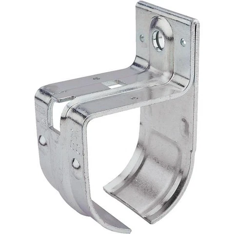 (10)-Steel Zinc Plated 2" Single Round Rail Barn Door Bracket N100006 Cover