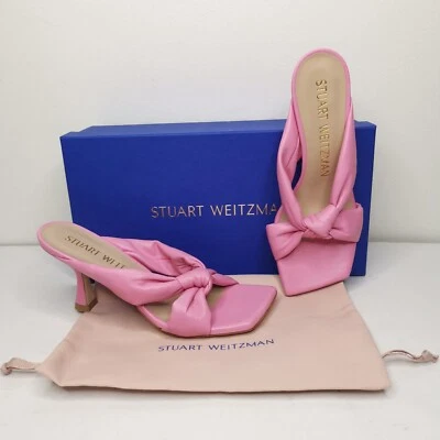 Stuart Weitzman Playa 75 Knot Sandals Pumps Choosing Size Pink $450 New In Box - Image 1 of 4