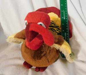 7" Webkinz Red Yellow Brown Gobbler Turkey Plush Ganz HM 426 Thanksgiving Decor - Picture 1 of 6
