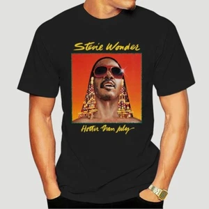 Camicia Hotter Than July Stevie Wonder manica corta nera unisex S-5XL 1P0035 - Foto 1 di 3