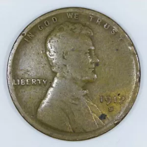 1912-D Lincoln Wheat One Cent 1c VG DETAILS Z499 - Bild 1 von 2
