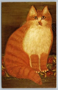 Postcard Cat Smutt Oil On Canvas American Folk Art Museum American Cat - Imagen 1 de 2