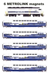 Metrolink Train 6 magnets by Andy Fletcher - Picture 1 of 1