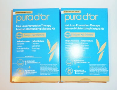 Kit de máscara para terapia de prevenção de perda de cabelo Pura d’or (2 KITS) - Imagem 1 de 3