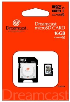Dreamcast micro SD Card 16GB Class 10 Memory Card + SD Adapter Free Shipping - Image 1 of 4