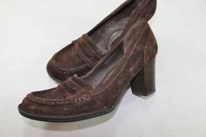 Womens Born 9.5 M Brown Suede Strap Dress Pumps A062 - Picture 1 of 4